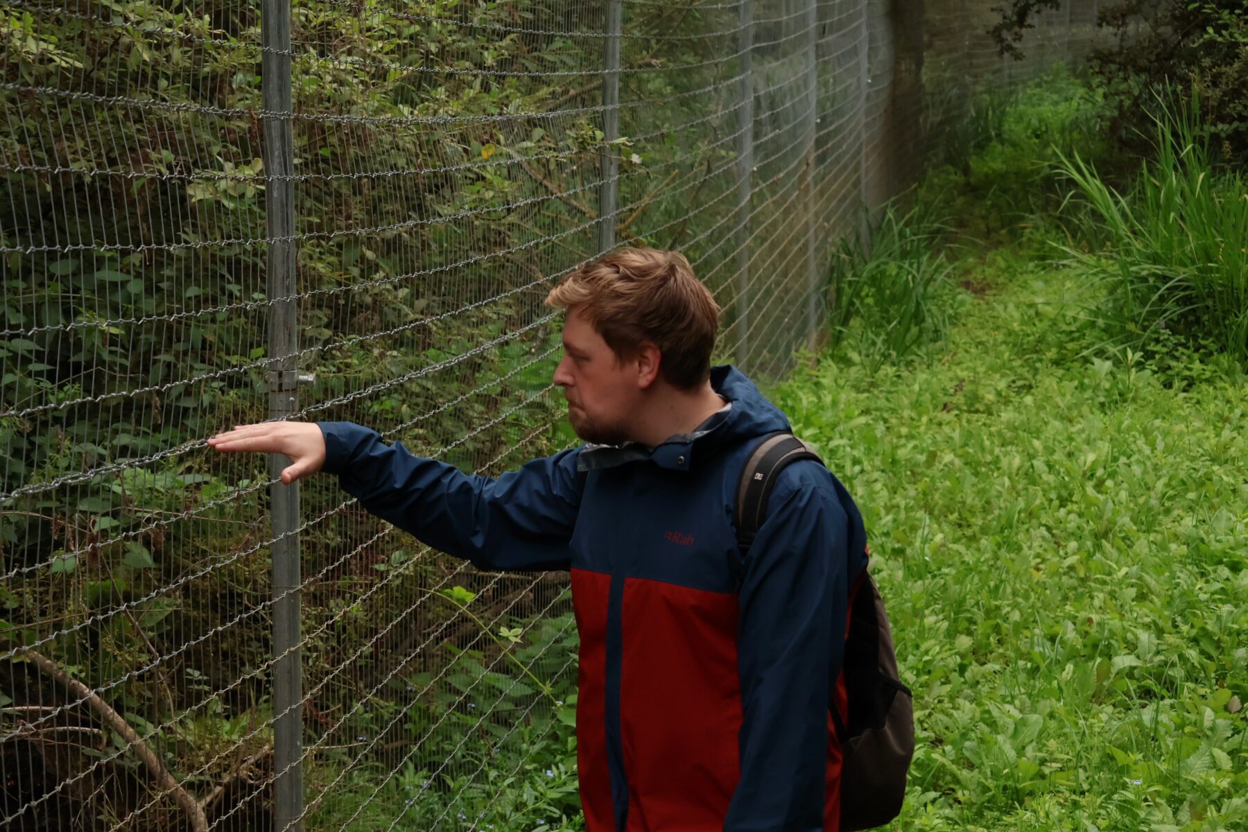 Ben Casey shows how high the water was during a “once in a hundred-year” flood