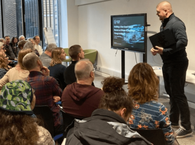 Ben gives presentation